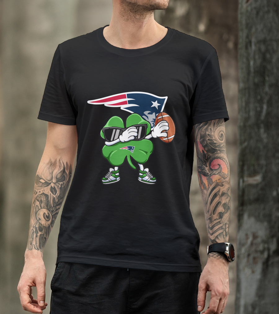 Patriots Football Shamrock Dab T-Shirt