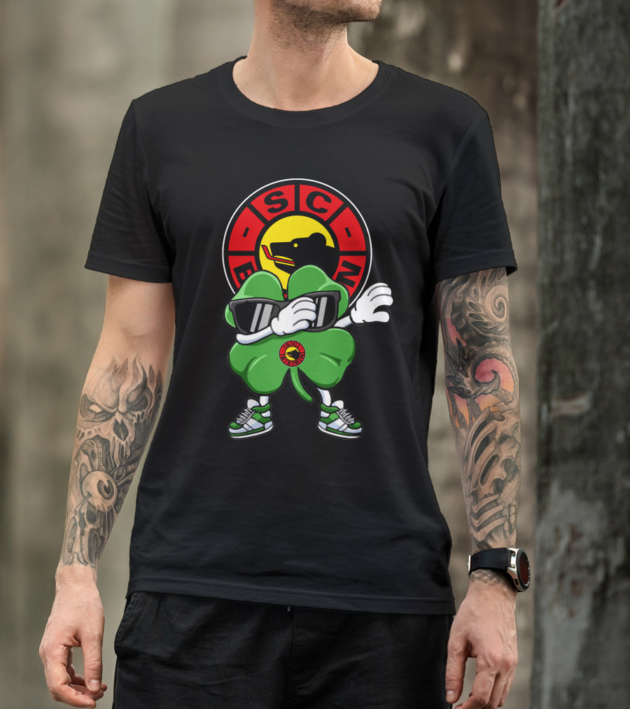 SC Bern Cool Clover Mascot With Sunglasses And Bear T-Shirt