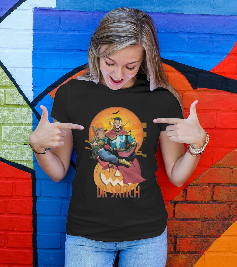 DR SWITCH DS1109 Halloween Comic Character Pumpkin T-Shirt