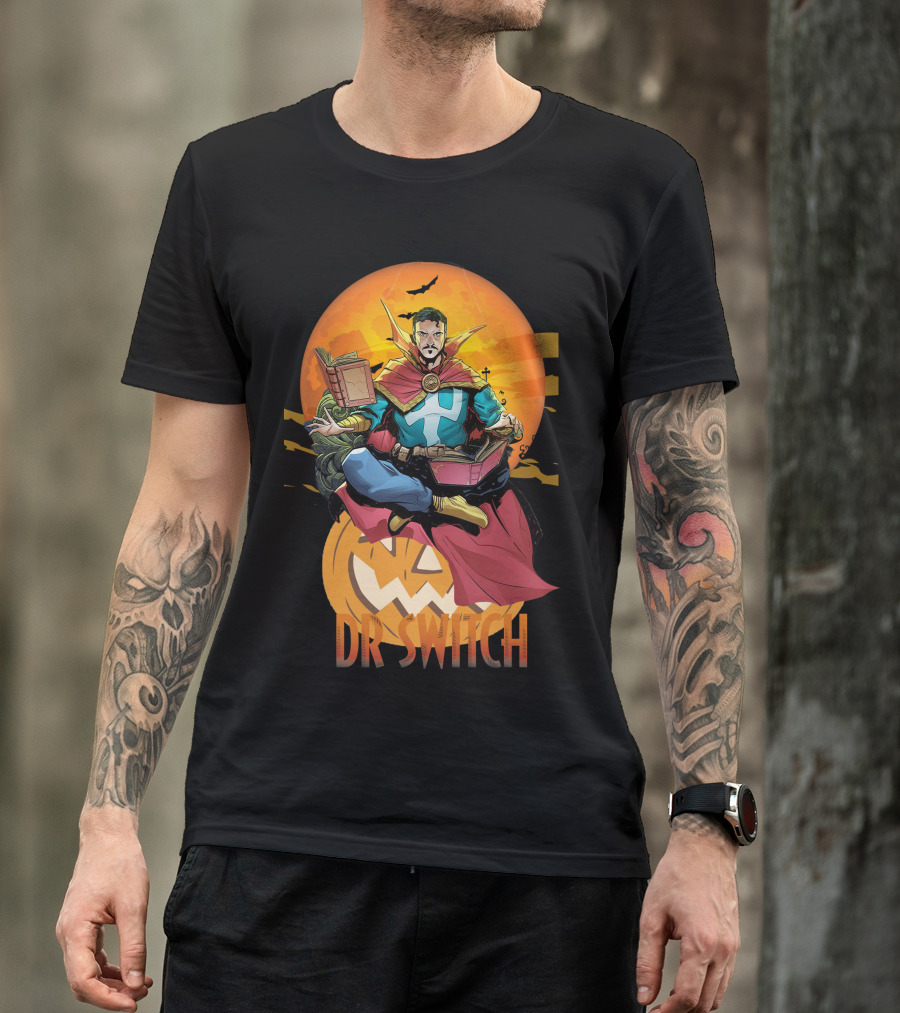 DR SWITCH DS1109 Halloween Comic Character Pumpkin T-Shirt