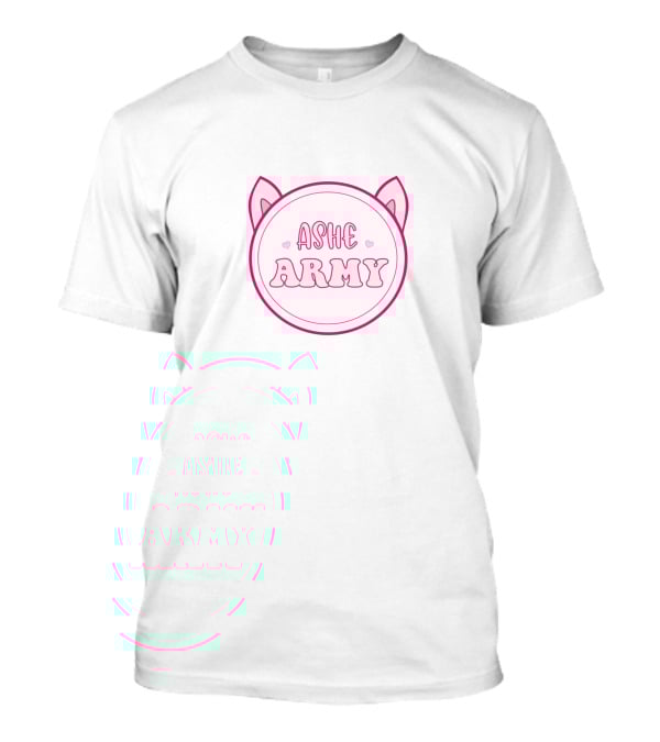 Ashe Army Pink Ears Badge T-Shirt