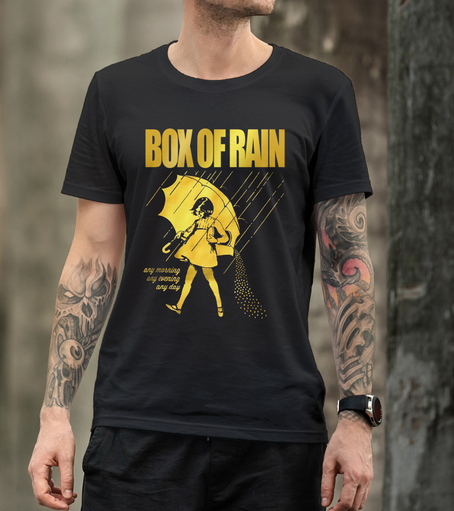 Box Of Rain Any Morning Any Evening Any Day Umbrella Girl T-Shirt