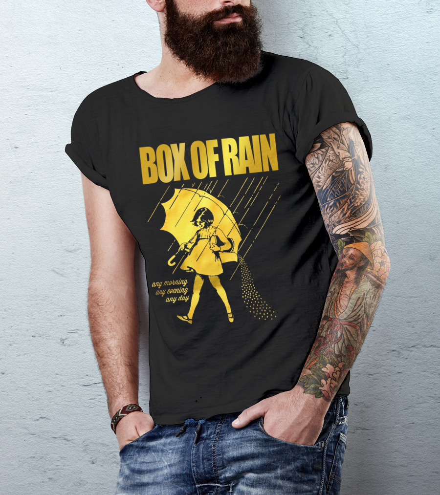 Box Of Rain Any Morning Any Evening Any Day Umbrella Girl T-Shirt