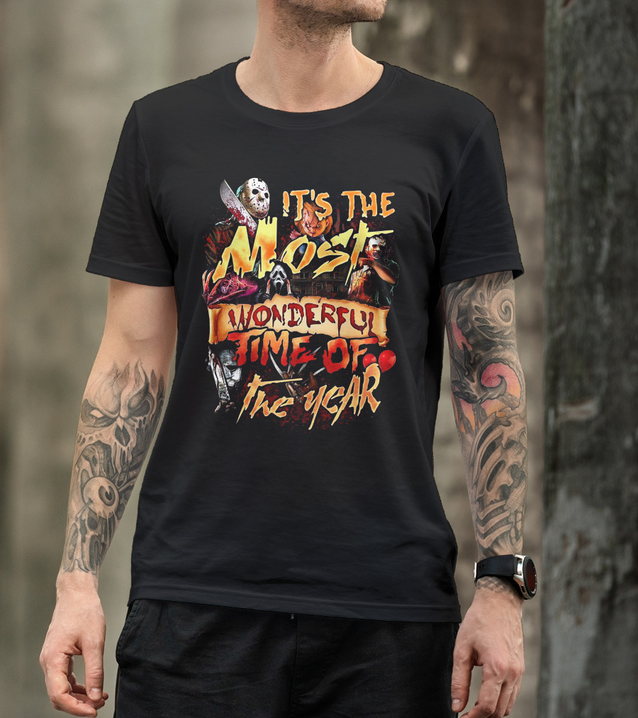 IT'S THE MOST WONDERFUL TIME OF THE YEAR Horror Icons T-Shirt