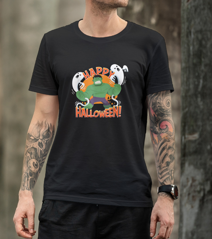 Marvel Hulk Happy Halloween Ghosts T-Shirt