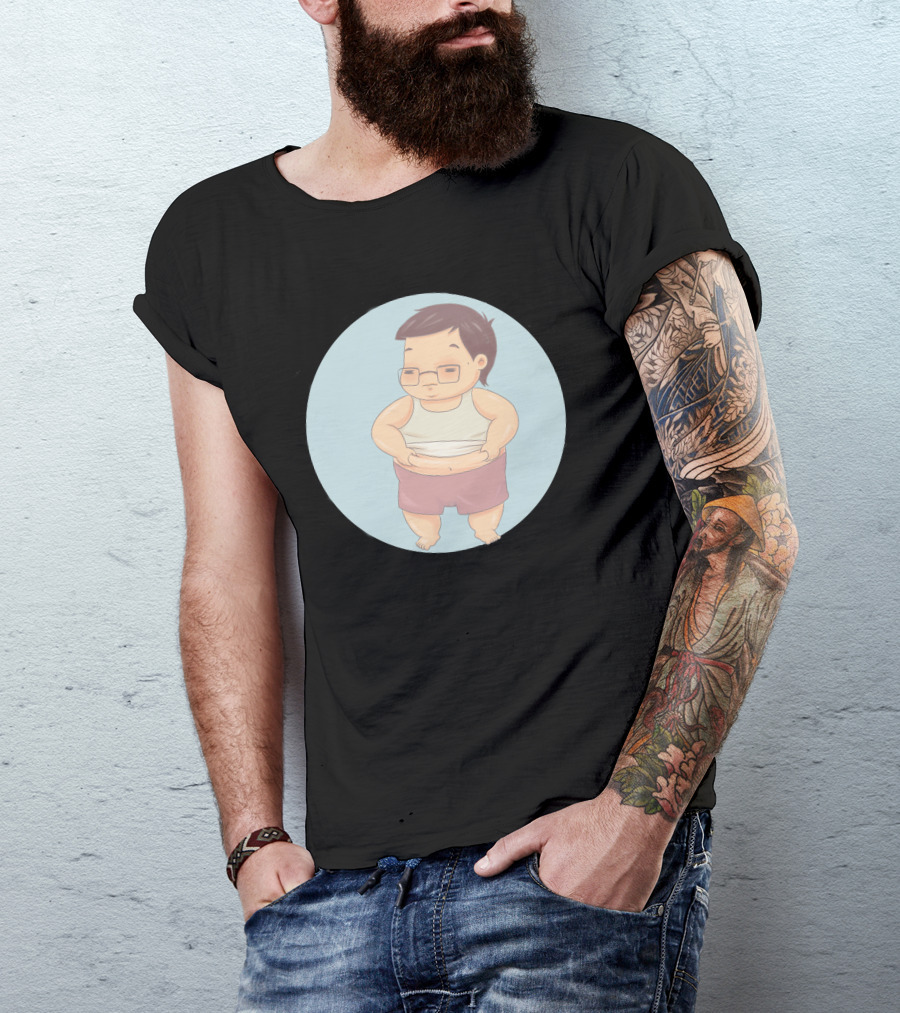 AnhBeo Round Cartoon Character T-Shirt