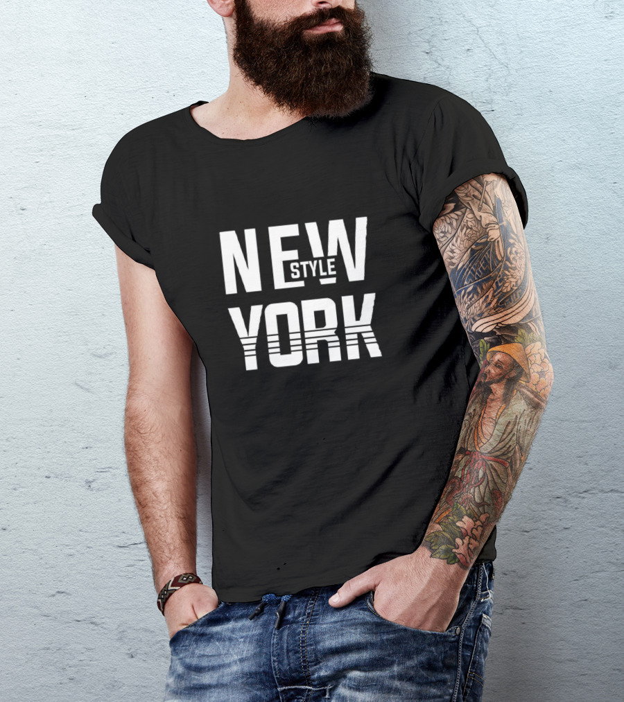New York Style Vintage Aesthetic Bold Typography T-Shirt