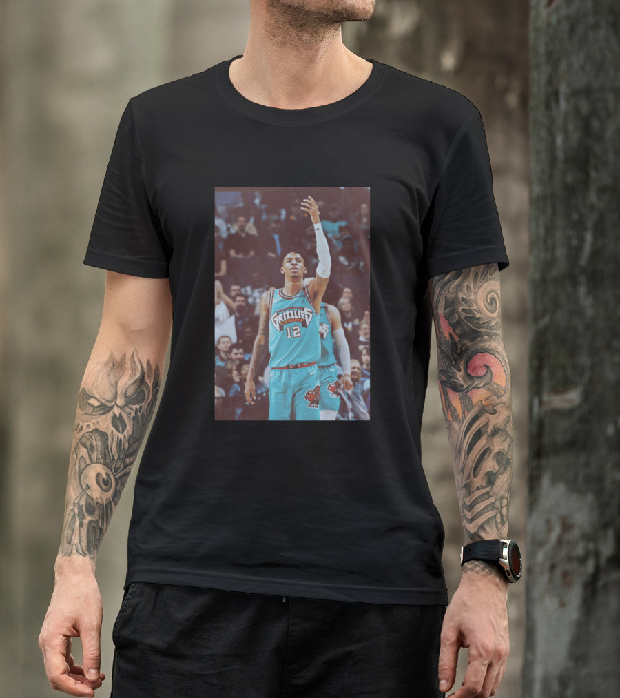Ja Morant Memphis Grizzlies Basketball Action T-Shirt