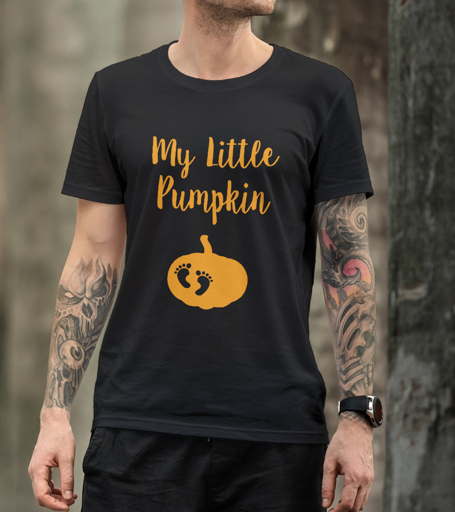 My Little Pumpkin Baby Footprints T-Shirt