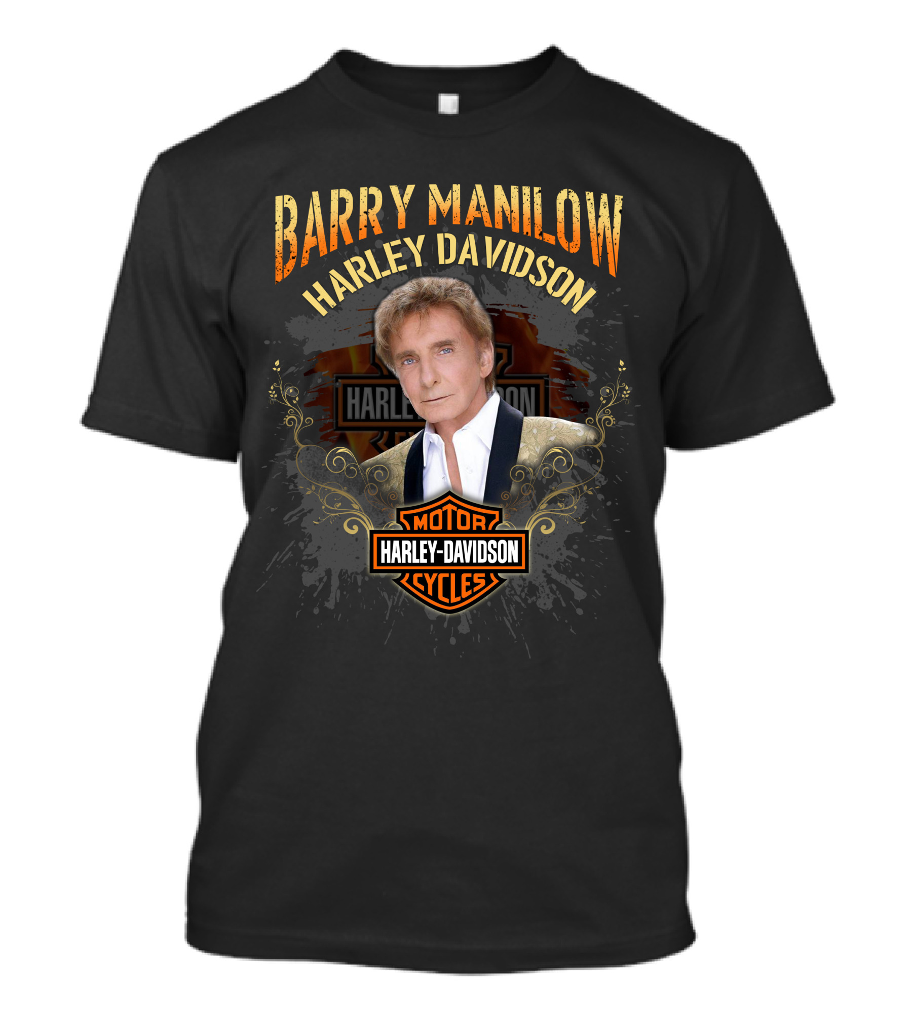 Barry Manilow Harley Davidson Motor Cycles T-Shirt