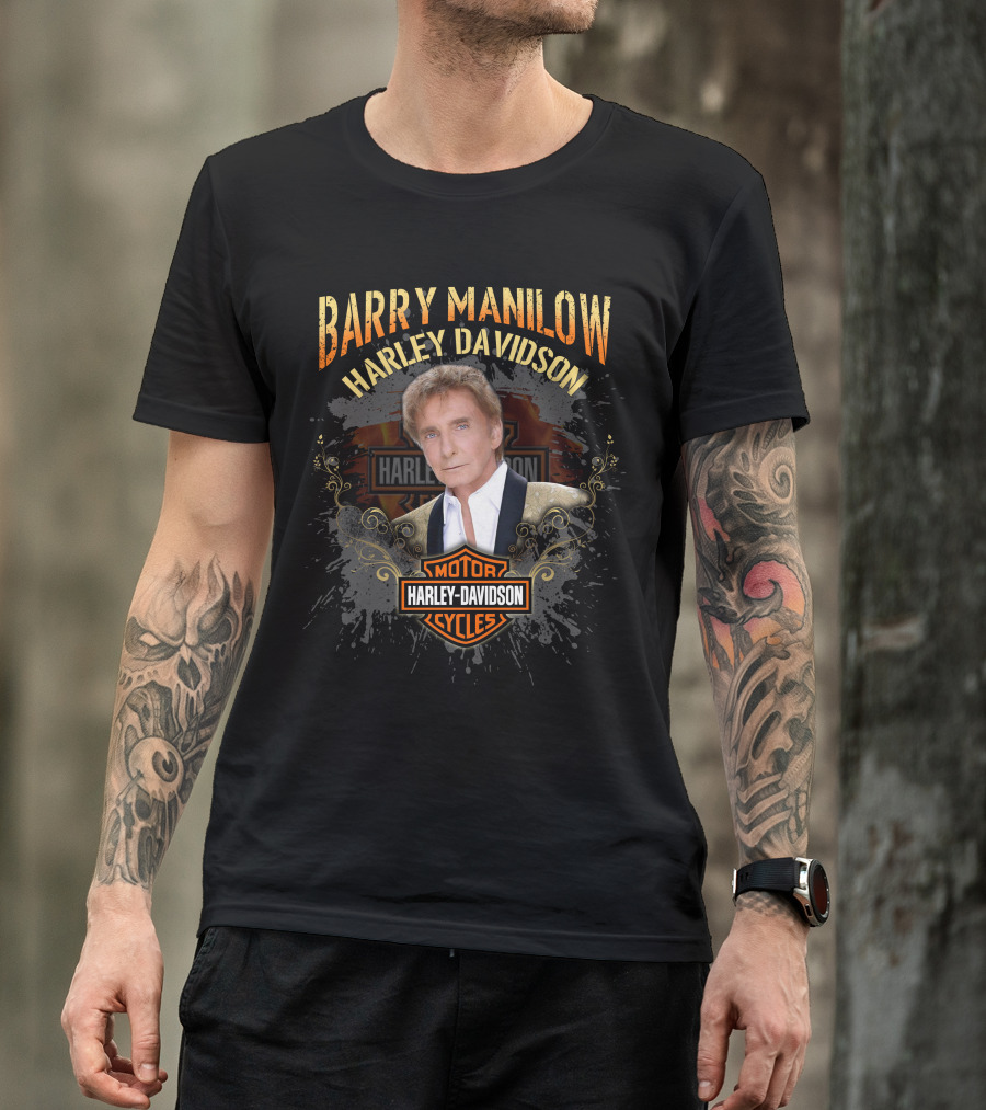 Barry Manilow Harley Davidson Motor Cycles T-Shirt