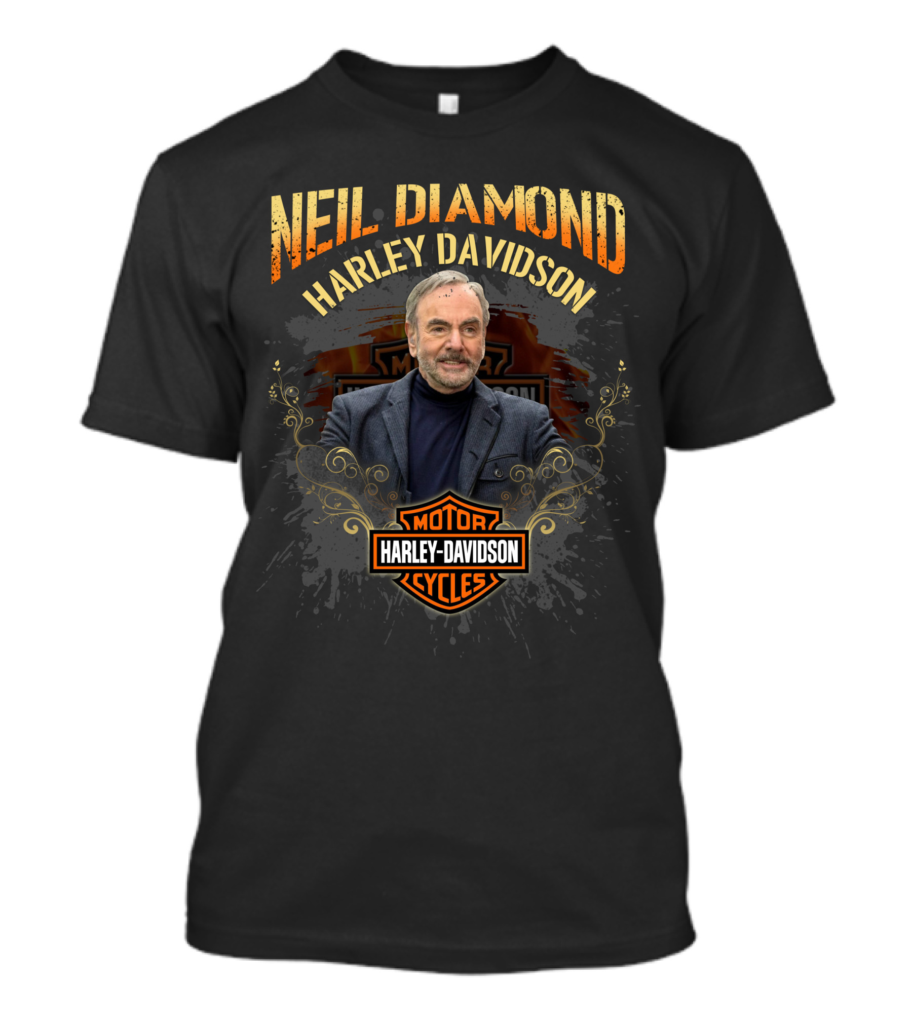 Neil Diamond Harley Davidson Motor Cycles T-Shirt