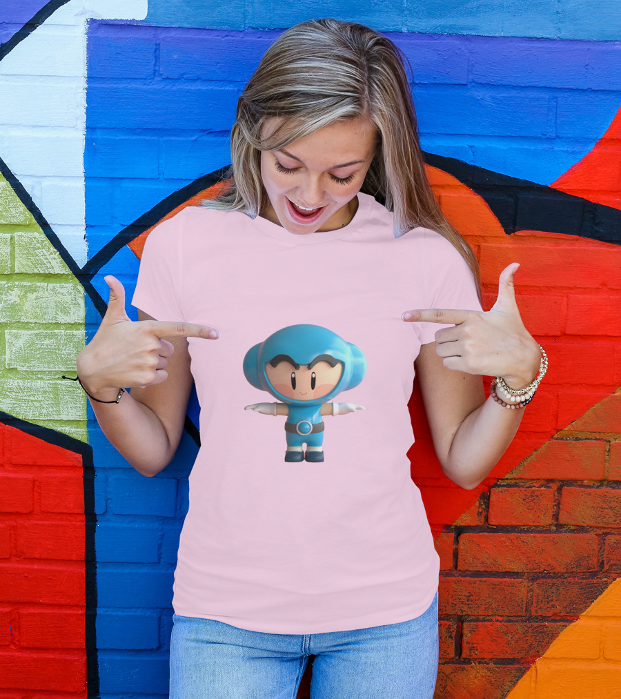Crazy Arcade Dao Cute Character Blue T-Shirt