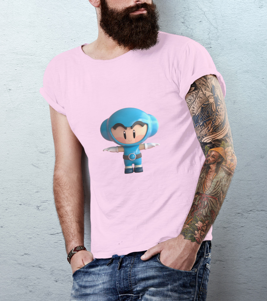 Crazy Arcade Dao Cute Character Blue T-Shirt