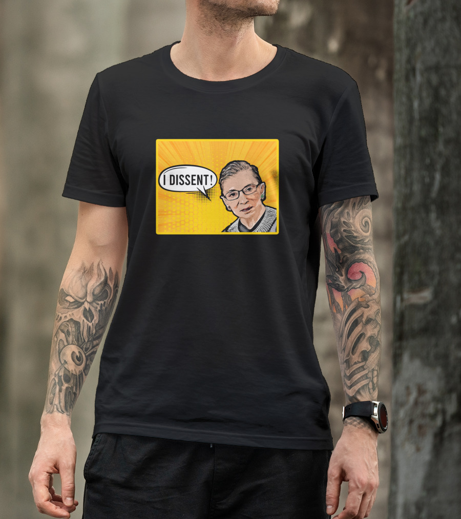 I Dissent Ruth Bader Ginsburg Yellow Pop T-Shirt