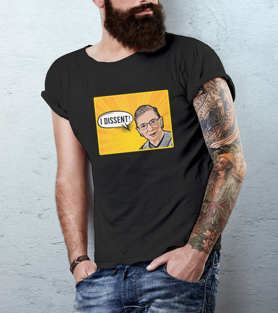 I Dissent Ruth Bader Ginsburg Yellow Pop T-Shirt