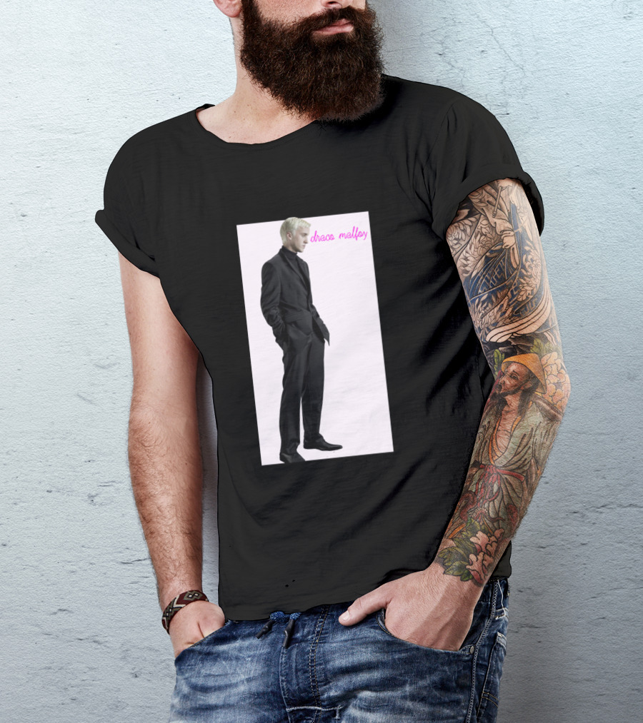 Draco Malfoy Fan Black Suit T-Shirt