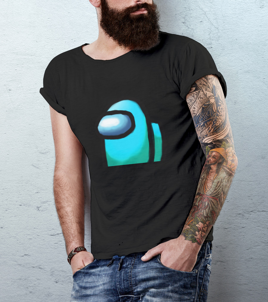 Among Us Crewmate Cyan Character T-Shirt