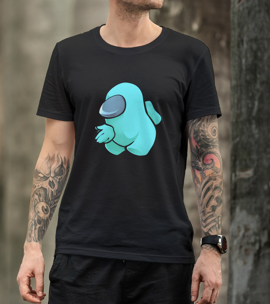 Sus Light Blue Crewmate Character T-Shirt