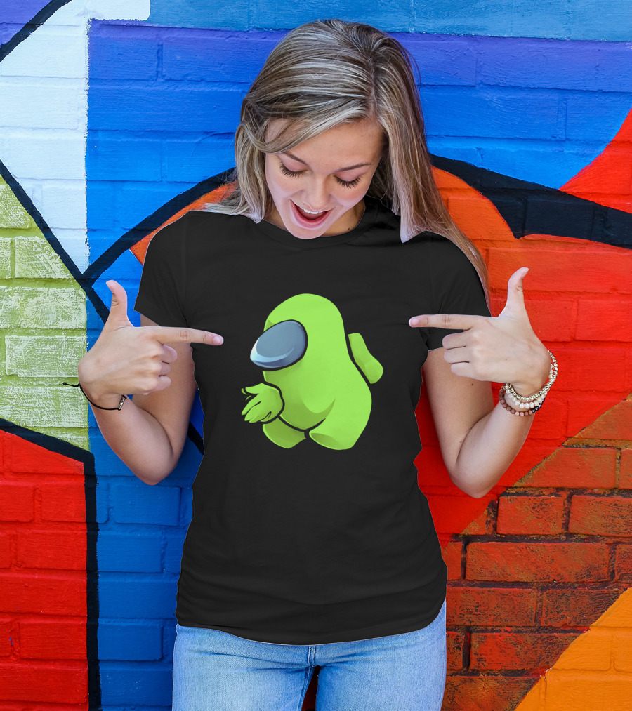 Sus Light Green Crewmate Character T-Shirt
