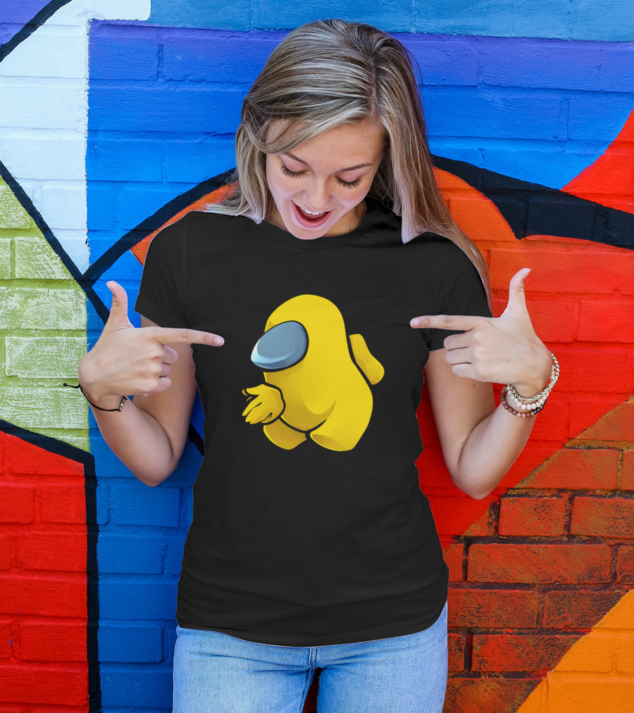 Sus Yellow Among Us Character T-Shirt