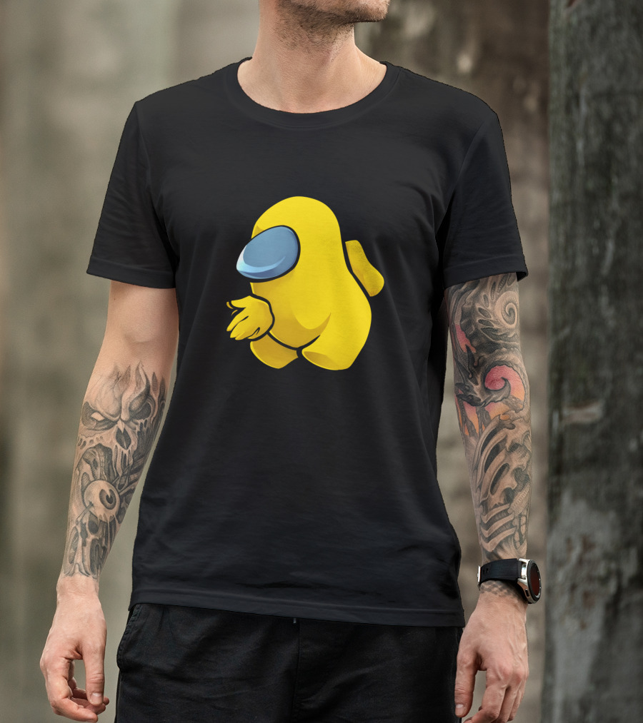 Sus Yellow Among Us Character T-Shirt