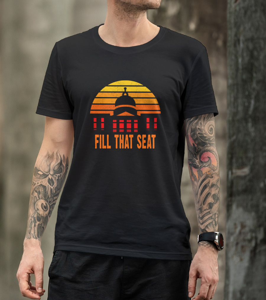 Fill That Seat 3ocgy Capitol Sunset Stripes T-Shirt