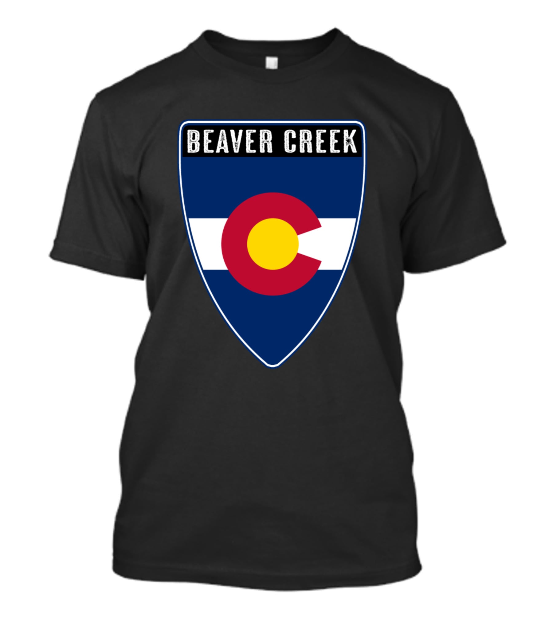 Beaver Creek Colorado Flag Shield Emblem T-Shirt