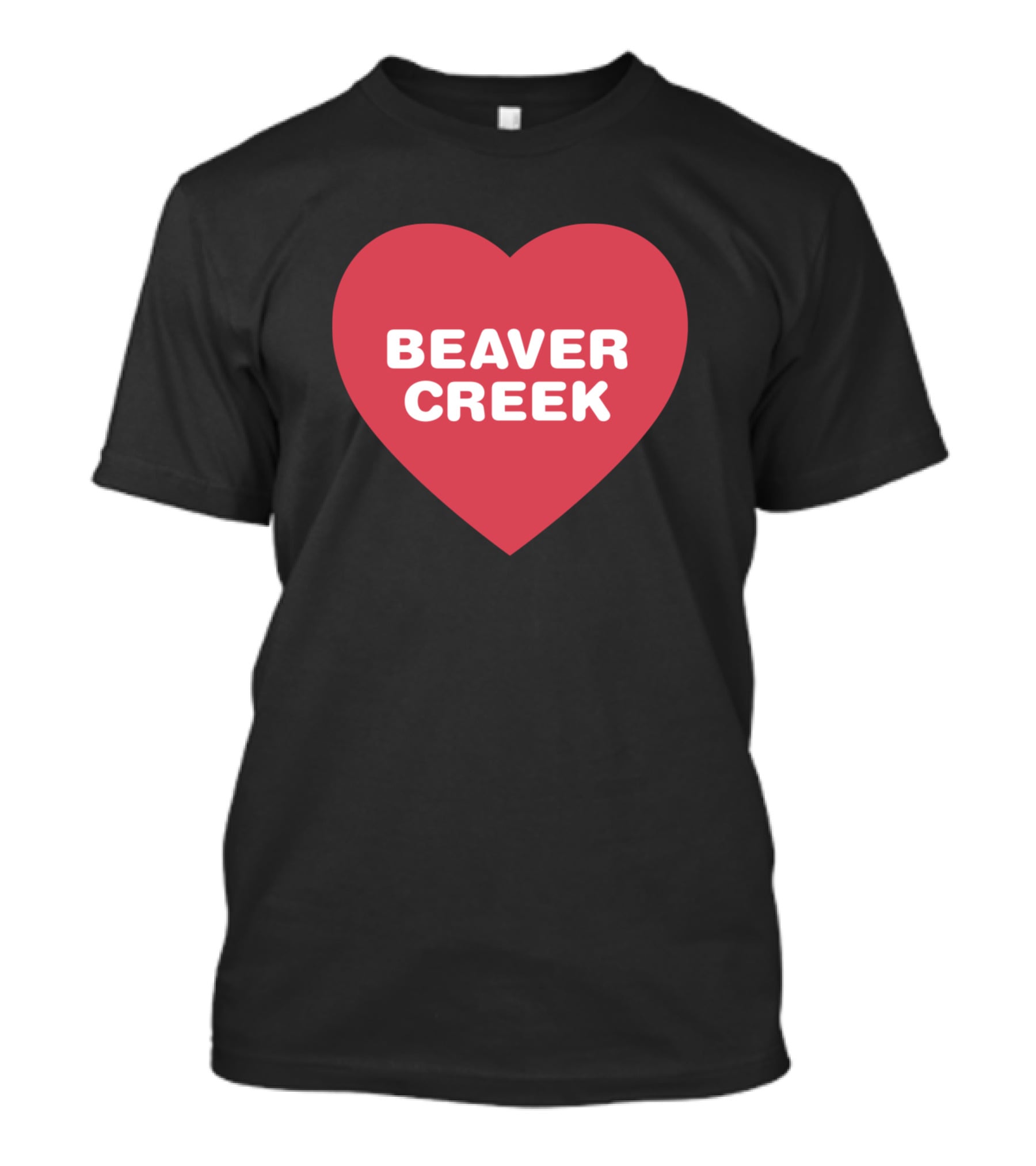 Beaver Creek Red Heart Bold Font T-Shirt