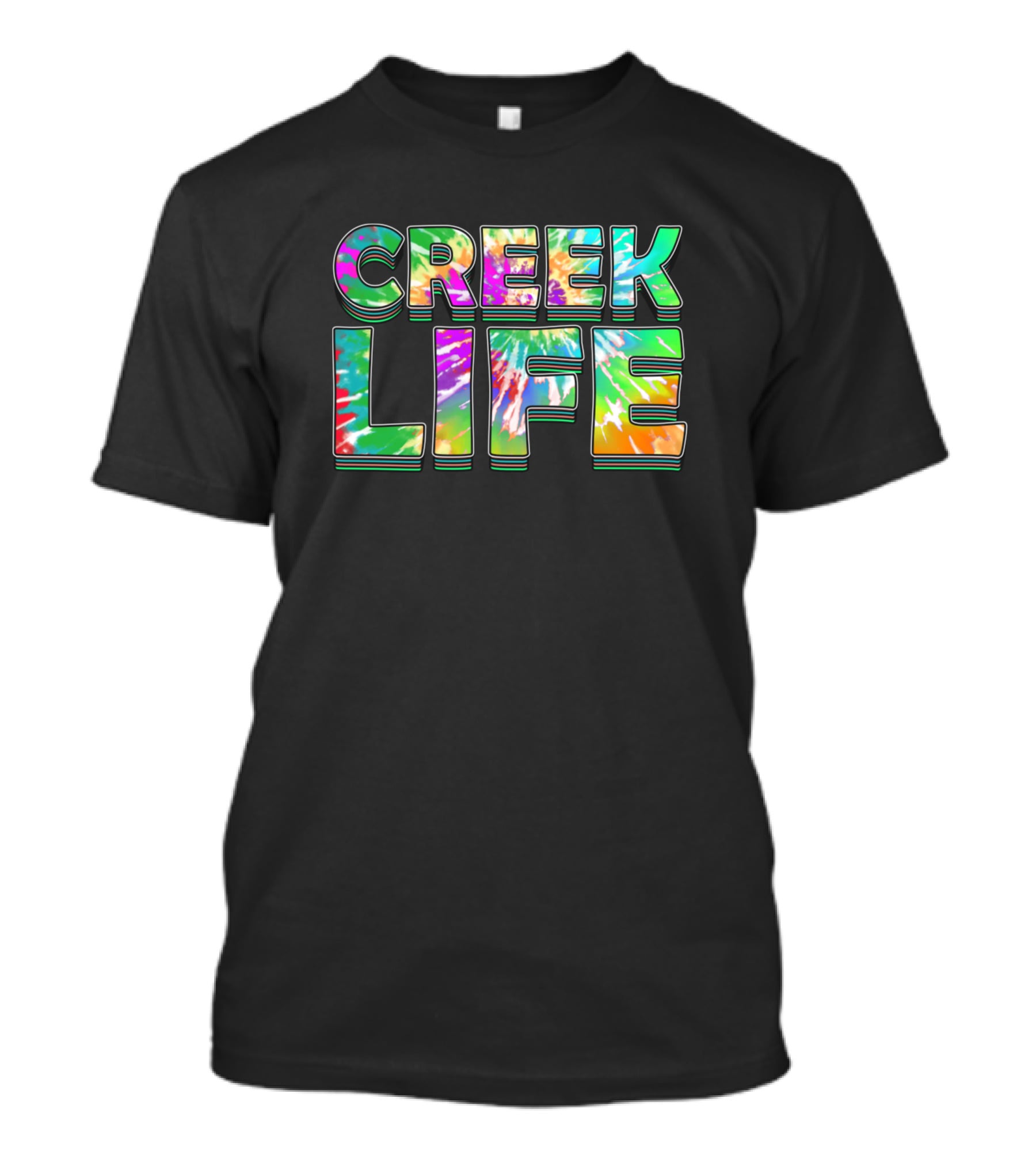 Creek Life Summertime Vintage Retro Vibes Tie Dye T-Shirt