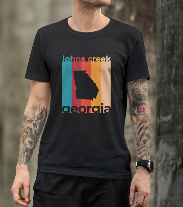 Johns Creek Georgia Retro State T-Shirt
