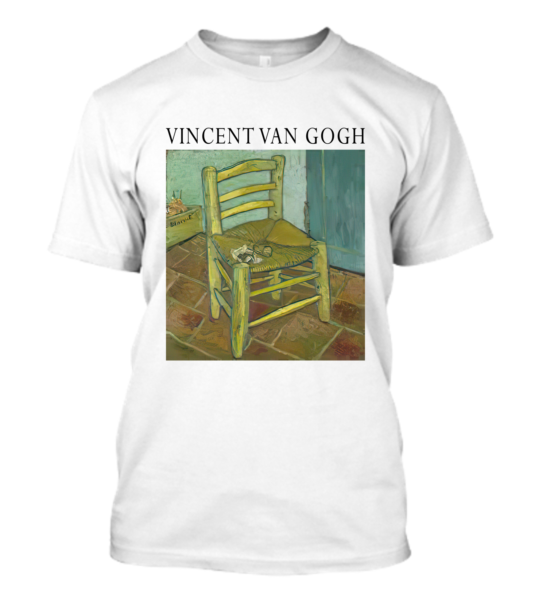 Vincent Van Gogh Wooden Chair With Pipe And Letters T-Shirt