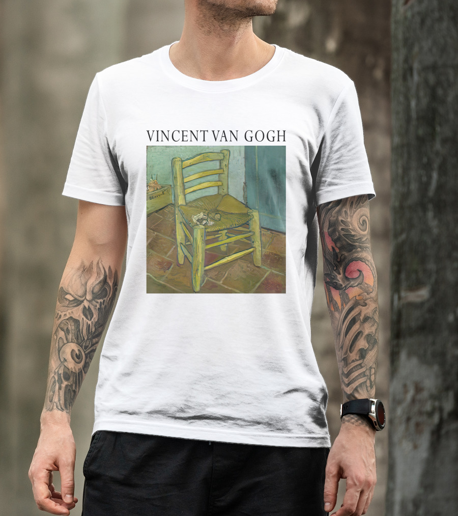 Vincent Van Gogh Wooden Chair With Pipe And Letters T-Shirt