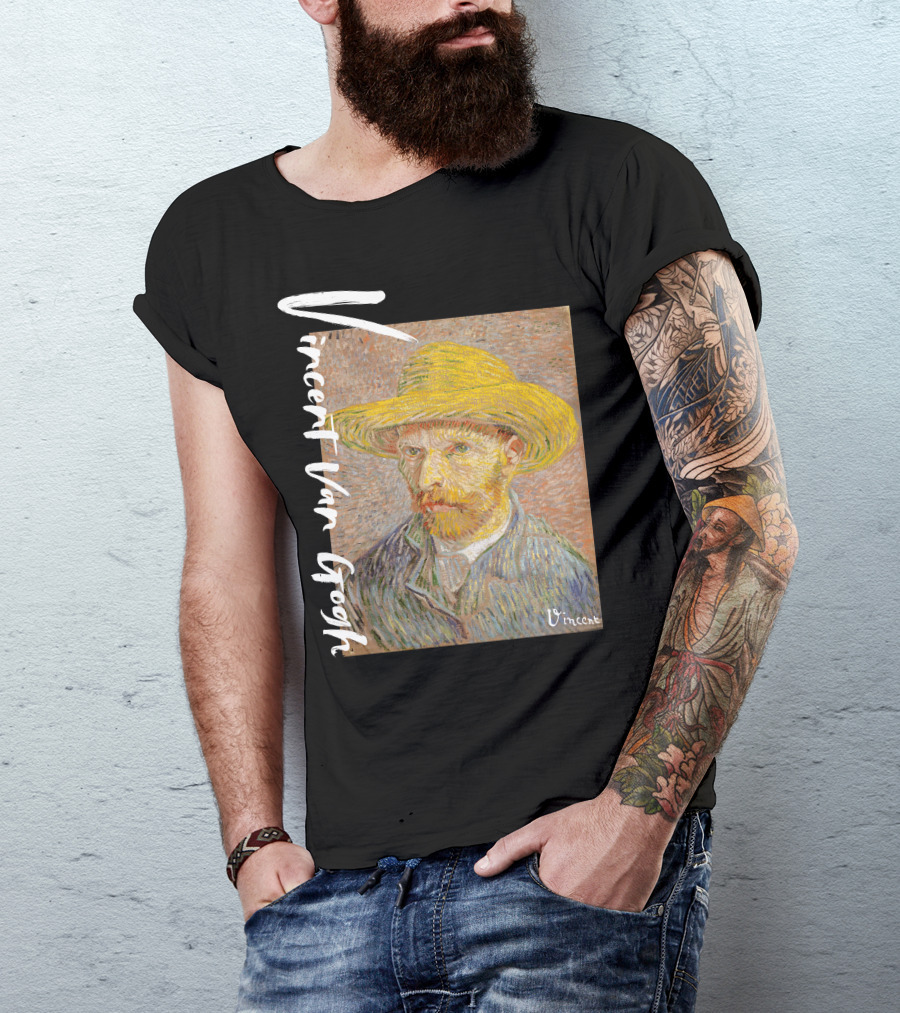 Vincent Van Gogh Self Portrait With Straw Hat Vincent T-Shirt