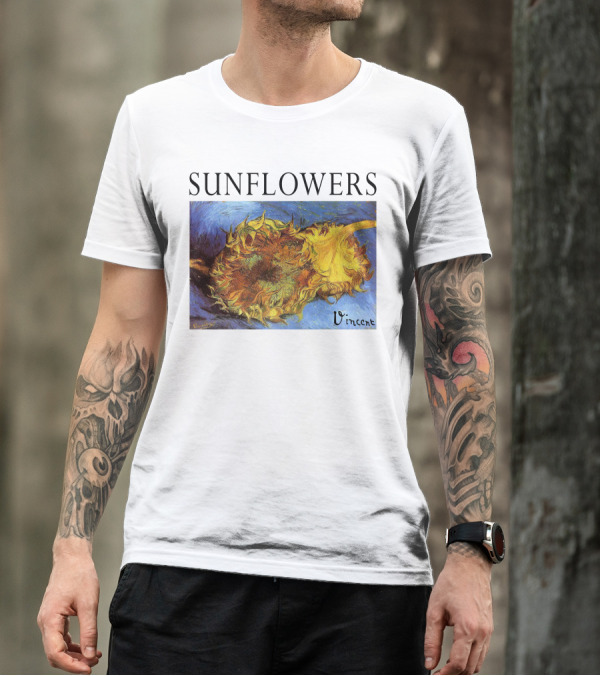 Sunflowers Vincent Van Gogh Painting Vincent Signature T-Shirt