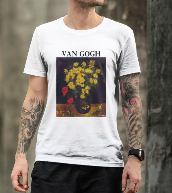 Van Gogh Flowers Red And Yellow Bouquet Vincent T-Shirt