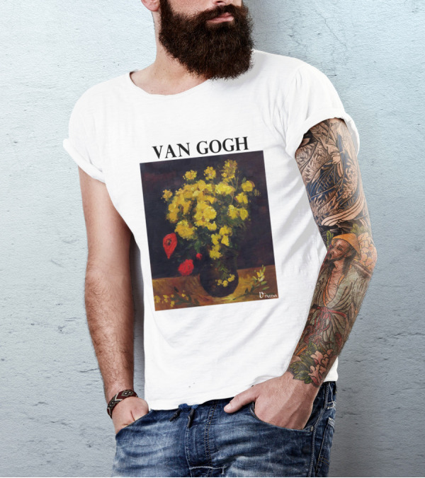 Van Gogh Flowers Red And Yellow Bouquet Vincent T-Shirt