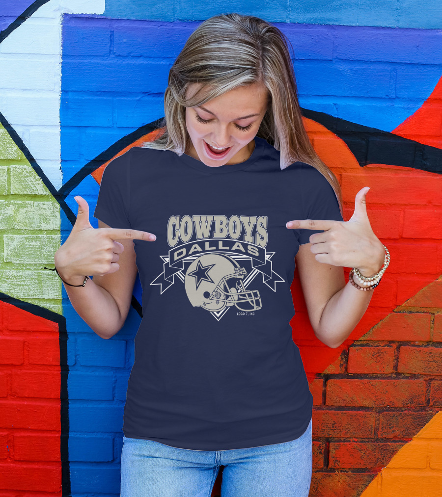 Dallas Cowboys Logo 7 Inc Helmet Star T-Shirt