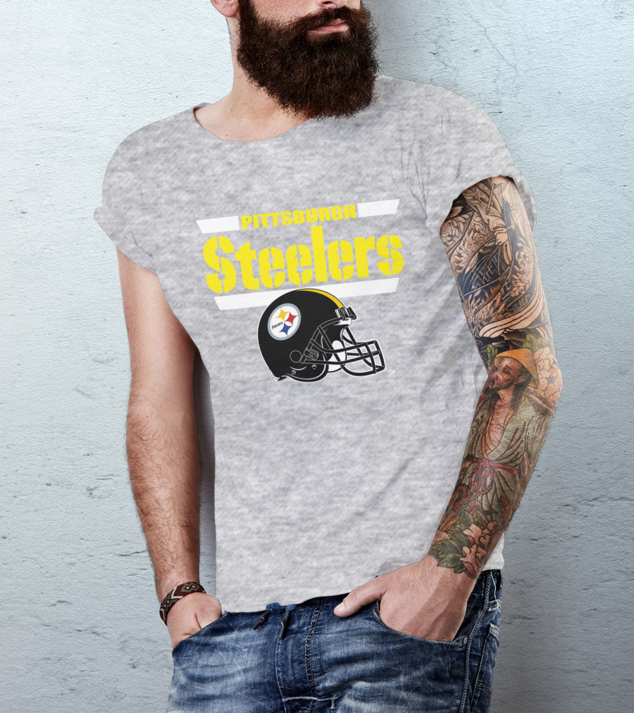 Pittsburgh Steelers Football Helmet NFL Team T-Shirt
