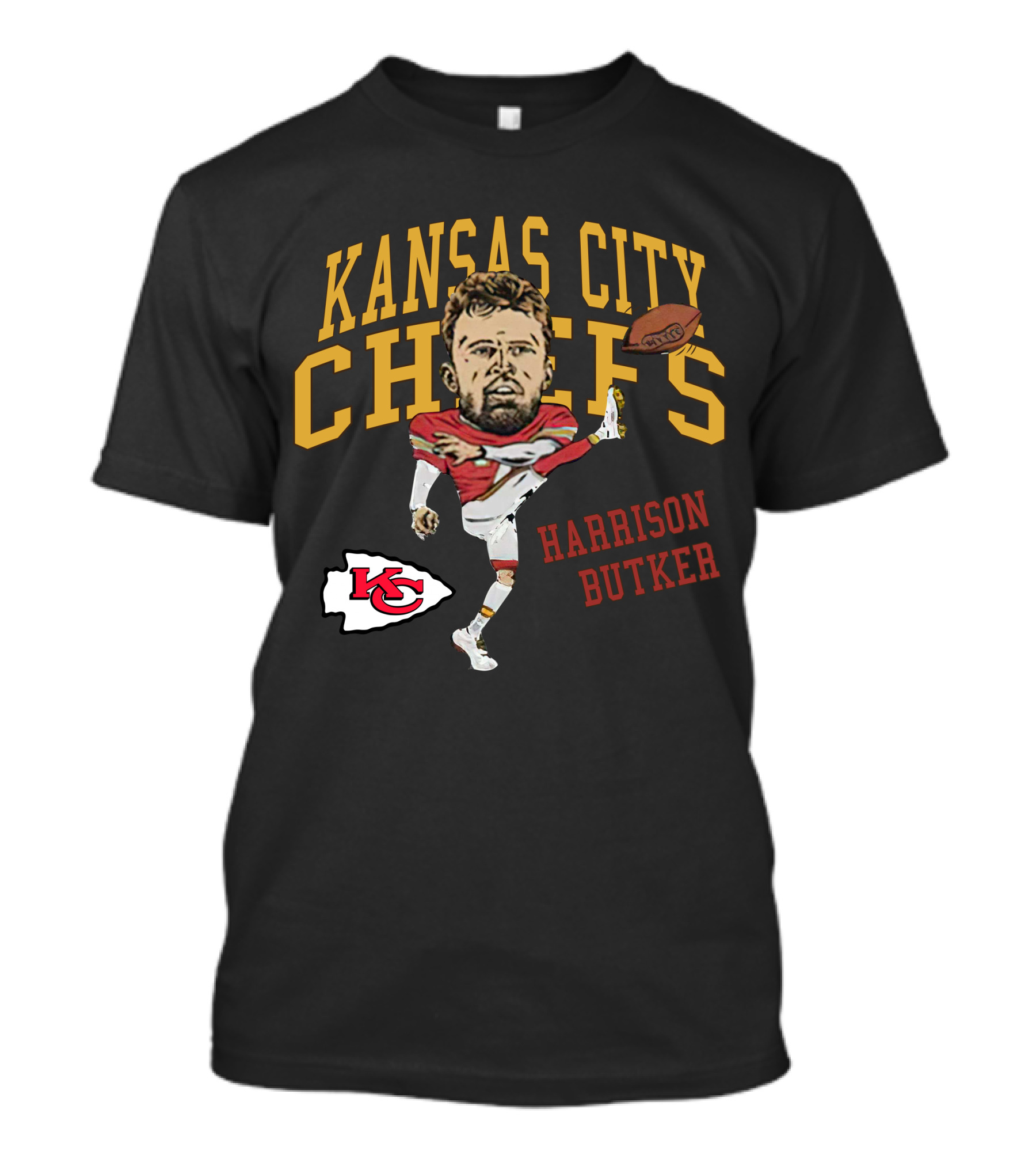 Kansas City Chiefs Harrison Butker Football Kick KC T-Shirt