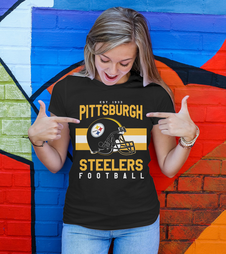 Pittsburgh Steelers Football Est. 1933 Helmet T-Shirt