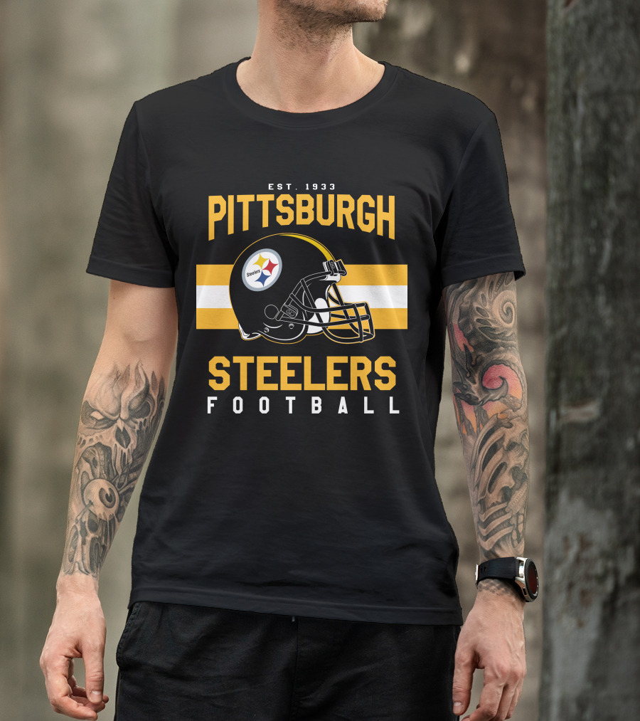 Pittsburgh Steelers Football Est. 1933 Helmet T-Shirt