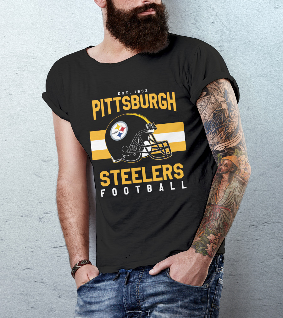 Pittsburgh Steelers Football Est. 1933 Helmet T-Shirt