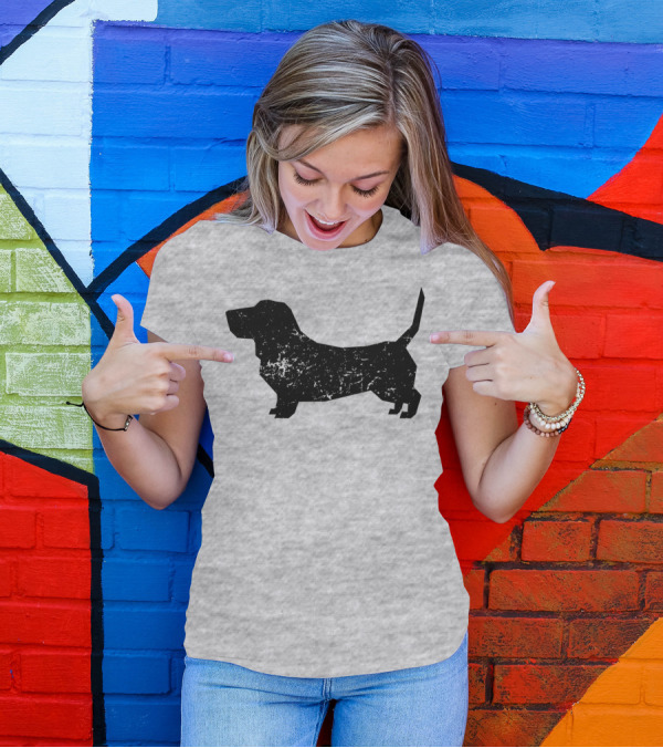 Distressed Basset Hound Dog Owner T-Shirt