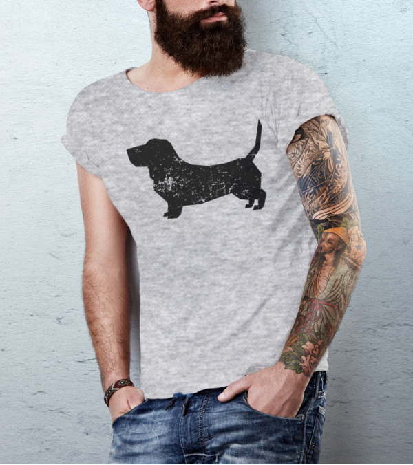 Distressed Basset Hound Dog Owner T-Shirt