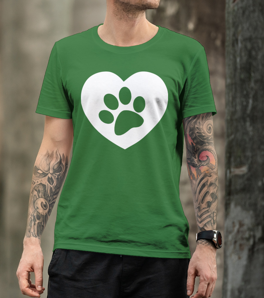 Heart Paw Animal Love T-Shirt