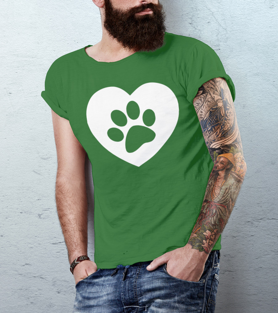 Heart Paw Animal Love T-Shirt