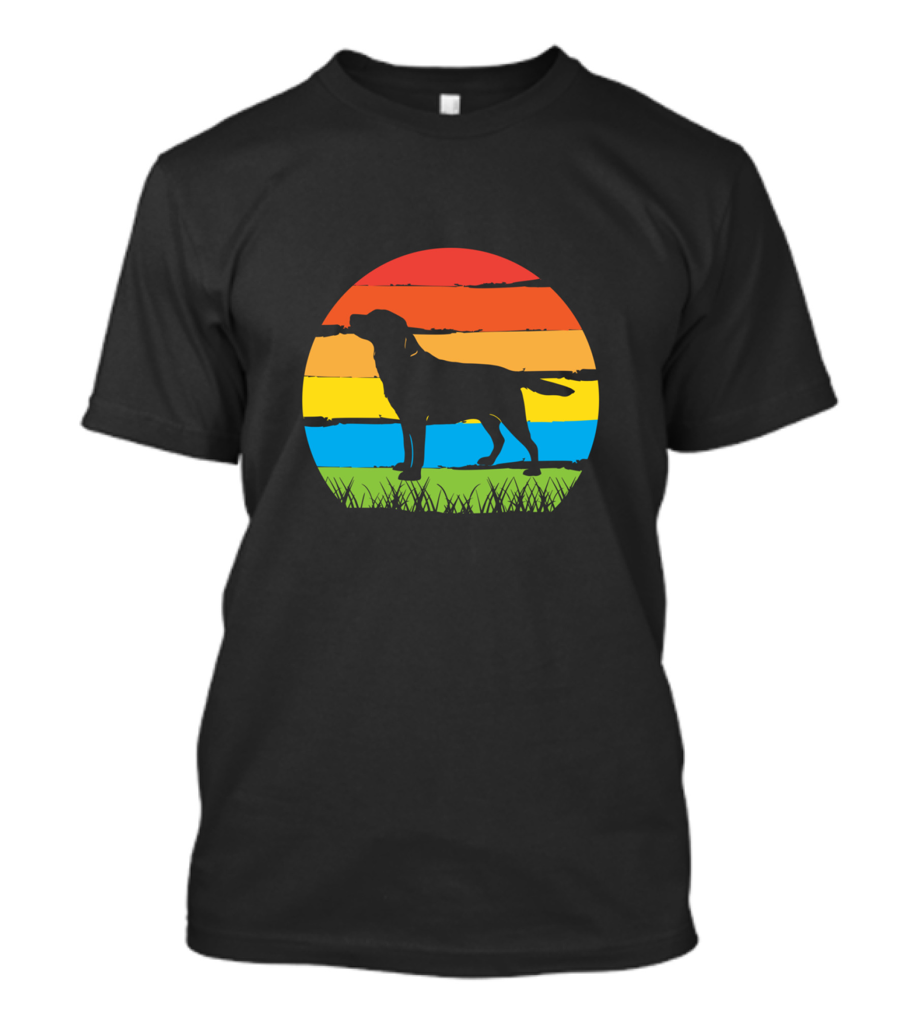 Vintage Labrador Retriever Silhouette Retro Sunset Lab Dog T-Shirt