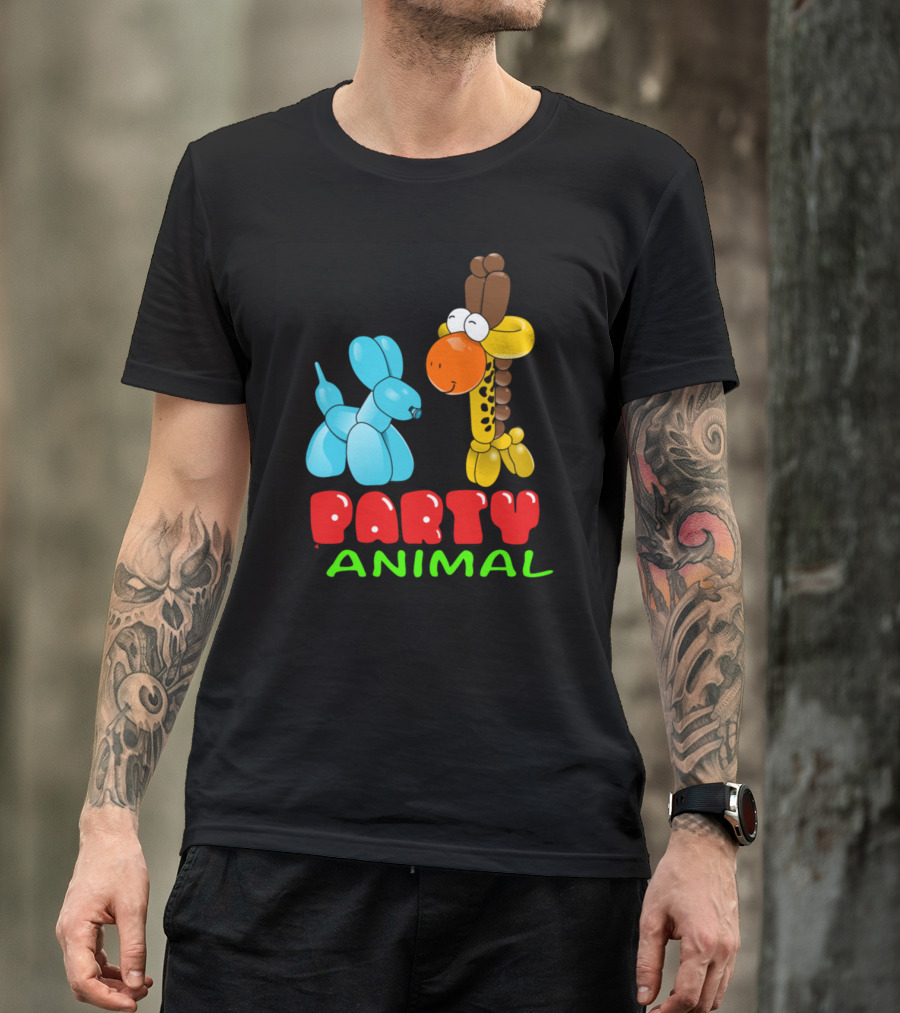 PARTY ANIMAL Balloon Dog Giraffe T-Shirt