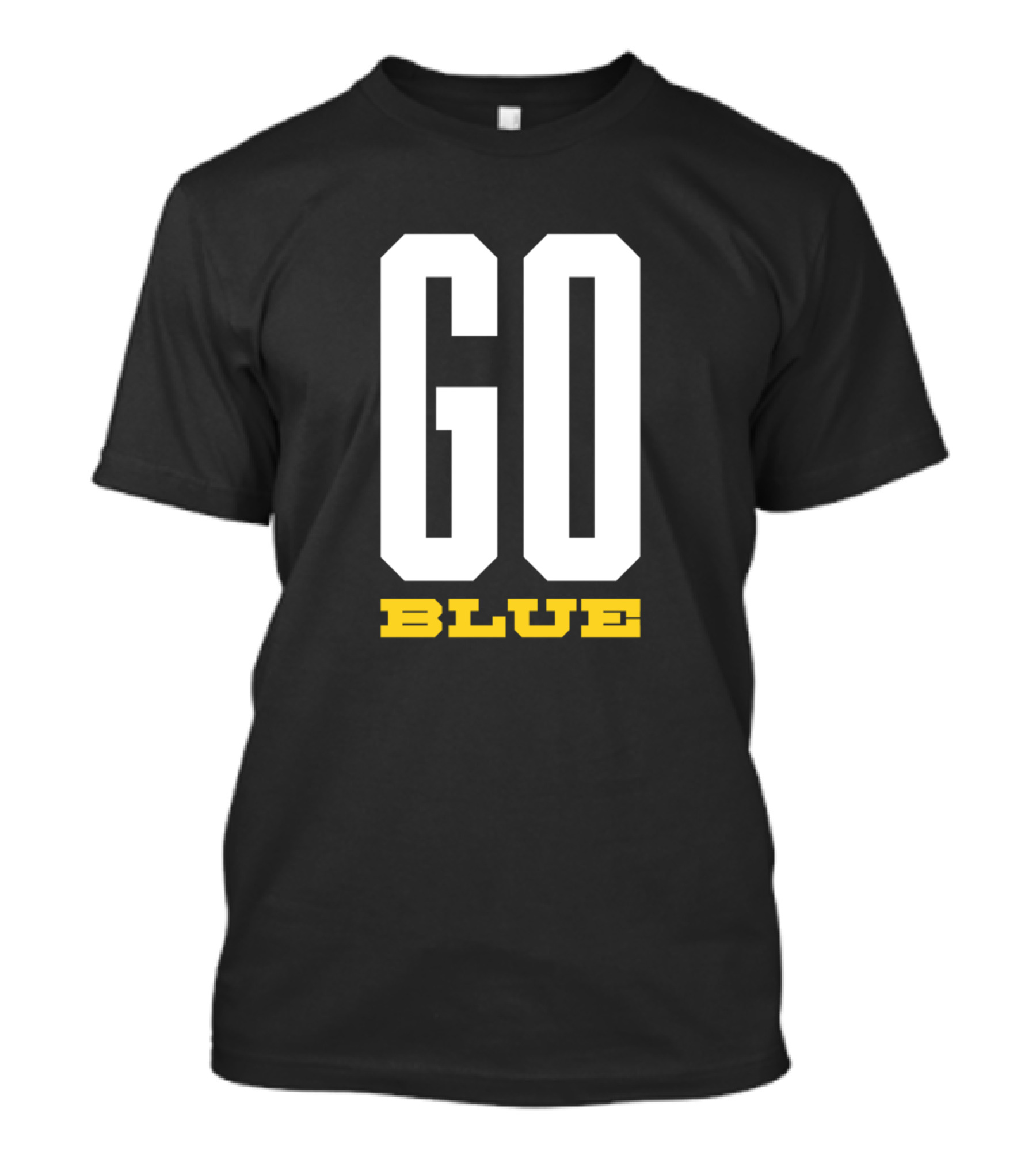 GO BLUE Michigan Wolverines Supporters Text T-Shirt